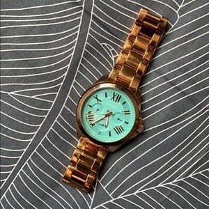 Fossil Rose Gold Boyfriend Tiffany Blue Watch